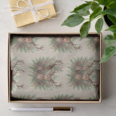 Rustic Woodland Deer Head with Winter Foliage - Seidenpapier (Geschenk)