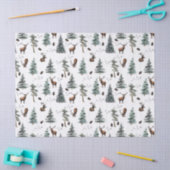 Rustic Woodland Forest Deer/Buck Christmas  Seidenpapier (Basteln)