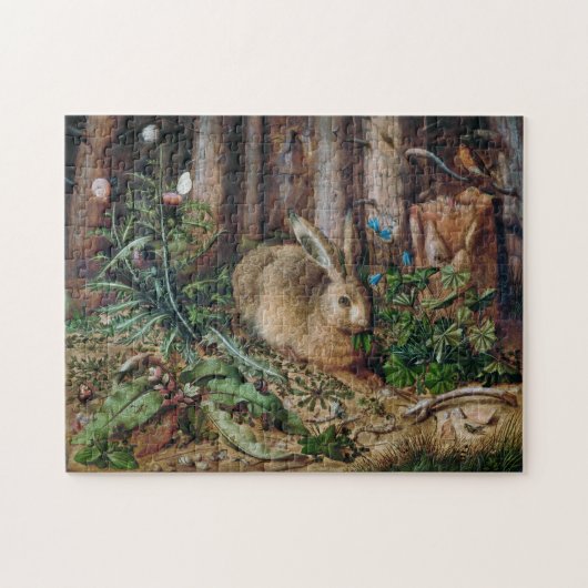 Rustic Woodland Forest Rabbit Puzzle (Horizontal)