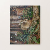 Rustic Woodland Forest Rabbit Puzzle (Vertikal)