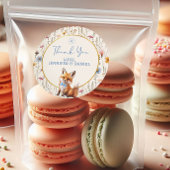 Rustic Woodland Fox Danke Baby Dusche Runder Aufkleber