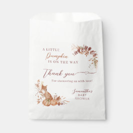 Rustic Woodland Fox Pumpkin Thank You Geschenktütchen