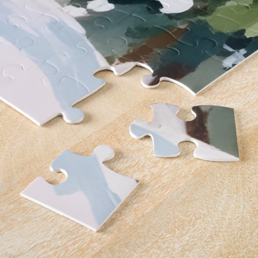 Rustic Woodland Reindeer Elegant Christmas Art Puzzle (Seite)