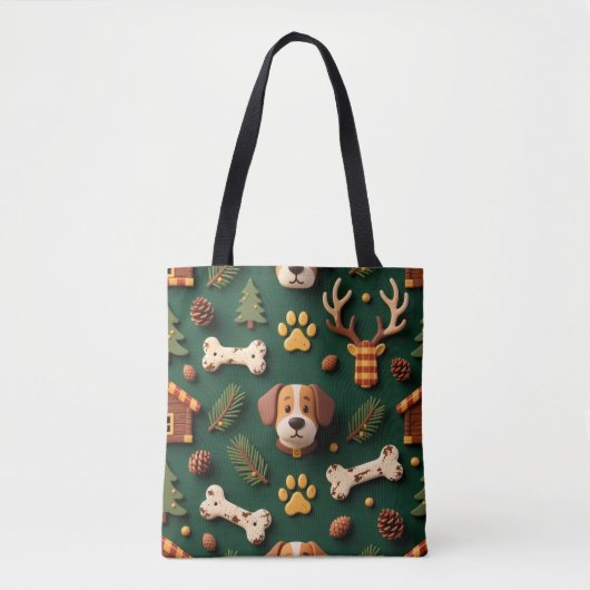 Rustic Woodland Tote Bag – Lodge‑Inspired Pet Tasche (Vorderseite)