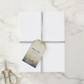 Rustic Woodland Wedding Danke - NAVY Geschenkanhänger (Mit Garn)