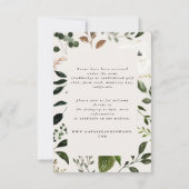Rustic Woodland Wedding Details Card with Antlers Save The Date (Rückseite)