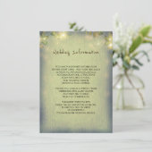 Rustic Woodland Wedding Information Guest Begleitkarte (Stehend Vorderseite)