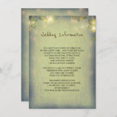 Rustic Woodland Wedding Information Guest Begleitkarte (Vorne/Hinten)