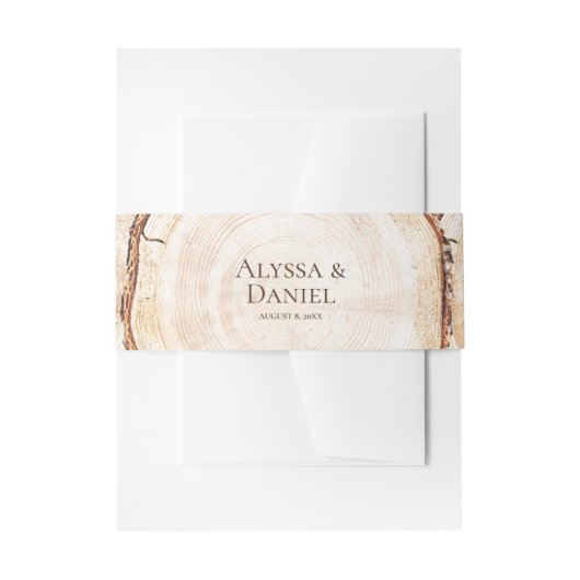 Rustic Woodland Wedding Personalized Einladungsbanderole (Vorderseite Beispiel)