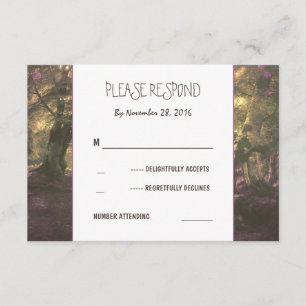 Rustic Woodland Wedding RSVP Karte