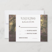 Rustic Woodland Wedding RSVP Karte (Vorderseite)
