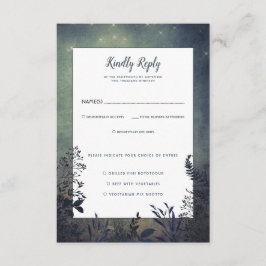 Rustic Woodland Wedding RSVP Karte