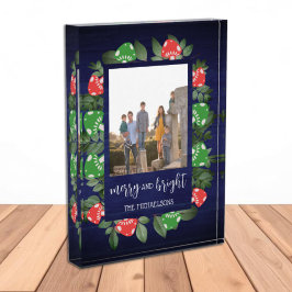 Rustic Woodland Whimsical Mushrooms Christmas Fotoblock