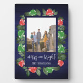 Rustic Woodland Whimsical Mushrooms Christmas Fotoplatte (Vorderseite)