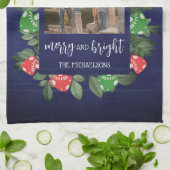 Rustic Woodland Whimsical Mushrooms Christmas Geschirrtuch (Gefaltet)