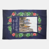 Rustic Woodland Whimsical Mushrooms Christmas Geschirrtuch (Horizontal)