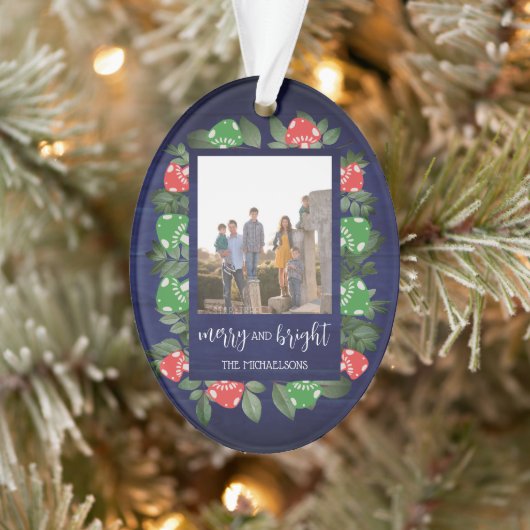 Rustic Woodland Whimsical Mushrooms Christmas Ornament (Baum)