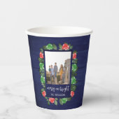 Rustic Woodland Whimsical Mushrooms Christmas Pappbecher (Vorderseite)