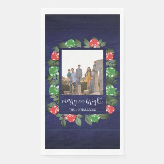 Rustic Woodland Whimsical Mushrooms Christmas Serviette (Vorderseite)