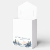 Rustic Woodland Winter Forest Wedding Danke Geschenkschachtel (Geöffnet)