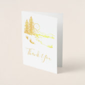 Rustic Woods Country Danke mit Foto Folienkarte (Vorderseite)