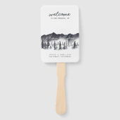 Rustic Woods Personalisiertes Hochzeitsprogramm Ha Fächer (Vorderseite)