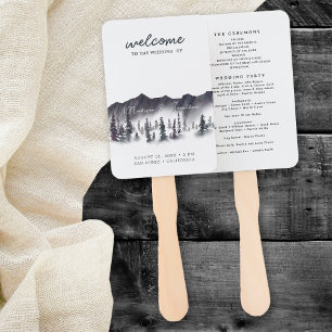 Rustic Woods Personalisiertes Hochzeitsprogramm Ha Fächer