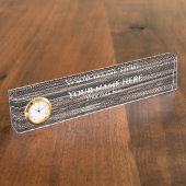 Rustic Woods Schreibtischplatte Namensplakette (Seite)