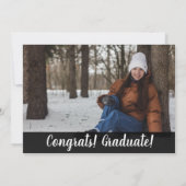 Rustic Woodsy 2 Foto Wood Graduation Party Einladung (Rückseite)