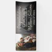 Rustic Woodsy Herzlichen Glückwunsch Graduate Foto Banner (Vertikal)