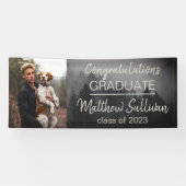 Rustic Woodsy Herzlichen Glückwunsch Graduate Foto Banner (Horizontal)