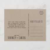 Rustic Woodsy Mountain Vielen Dank Postkarte (Rückseite)