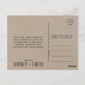 Rustic Woodsy Mountain Vielen Dank Postkarte (Rückseite)