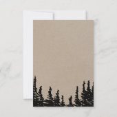 Rustic Woodsy Mountain Wedding Website RSVP Card Karte (Rückseite)