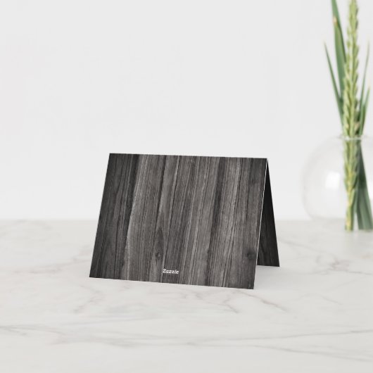 Rustic Woodsy Wagon Wheel Bereavement Vielen Dank Dankeskarte (Rückseite)