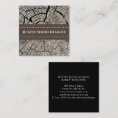 Rustic Woodworker Square Business Card Quadratische Visitenkarte (Vorne/Hinten)