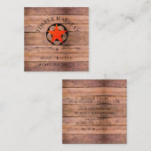 Rustic Woodworker Wood Quadratische Visitenkarte (Vorne/Hinten)