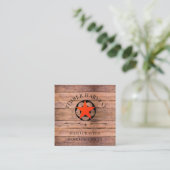 Rustic Woodworker Wood Quadratische Visitenkarte (Stehend Vorderseite)