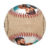 Rustic World's Best Dog Dad 2 Foto Baseball (Rückseite)