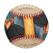Rustic World's Best Dog Dad 2 Foto Baseball (Vorderseite)