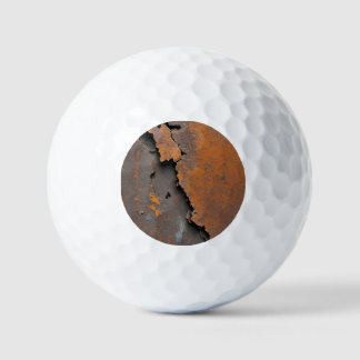 Rustic 'Worn' Metal Keychain Golfball