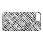 Rustic Woven Elegant Silver Burlap Case-Mate iPhone Hülle (Rückseite (Horizontal))