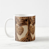 Rustic Woven Rattan Hearts Decor Kaffeetasse (Links)