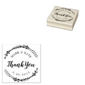 Rustic Wreath Custom Wedding Gefallen Vielen Dank Gummistempel (Stempel)