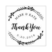 Rustic Wreath Custom Wedding Gefallen Vielen Dank Gummistempel (Prägung)