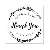Rustic Wreath Custom Wedding Gefallen Vielen Dank Permastempel (Design)