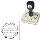 Rustic Wreath Future Ruth Round Rücksendeadresse Gummistempel (Stempel)