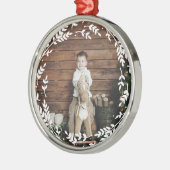 Rustic Wreath Photo Ornament (Links)