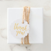 Rustic Wreath Wedding Monogram Real Gold Foil Geschenkanhänger (Mit Box)