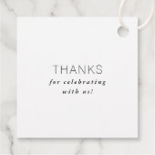 Rustic Wreath Wedding Monogram Vielen Dank Geschenkanhänger (Rückseite)